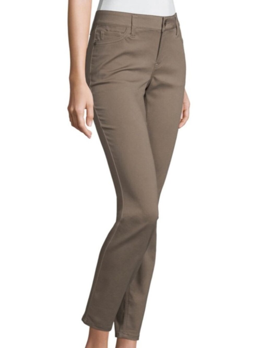 TWO  Liz Claiborne Sara Slim leg pants Size 10 Black & Tan - Picture 7 of 7
